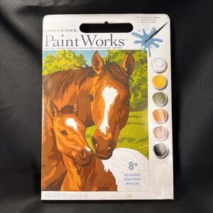 Horse and Colt Dimensions Paintworks Paint By Number Kit 91100 Mothers Pride New